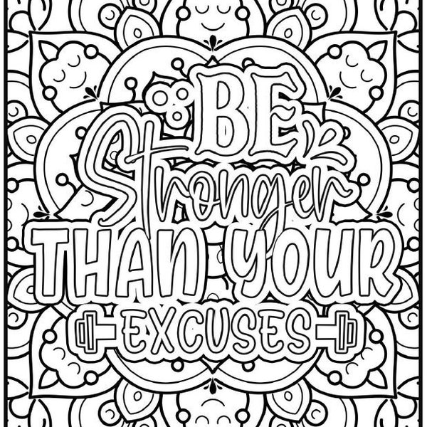 50 Adult Inspirational, Motivational, Encouraging Quote Coloring Pages Printable