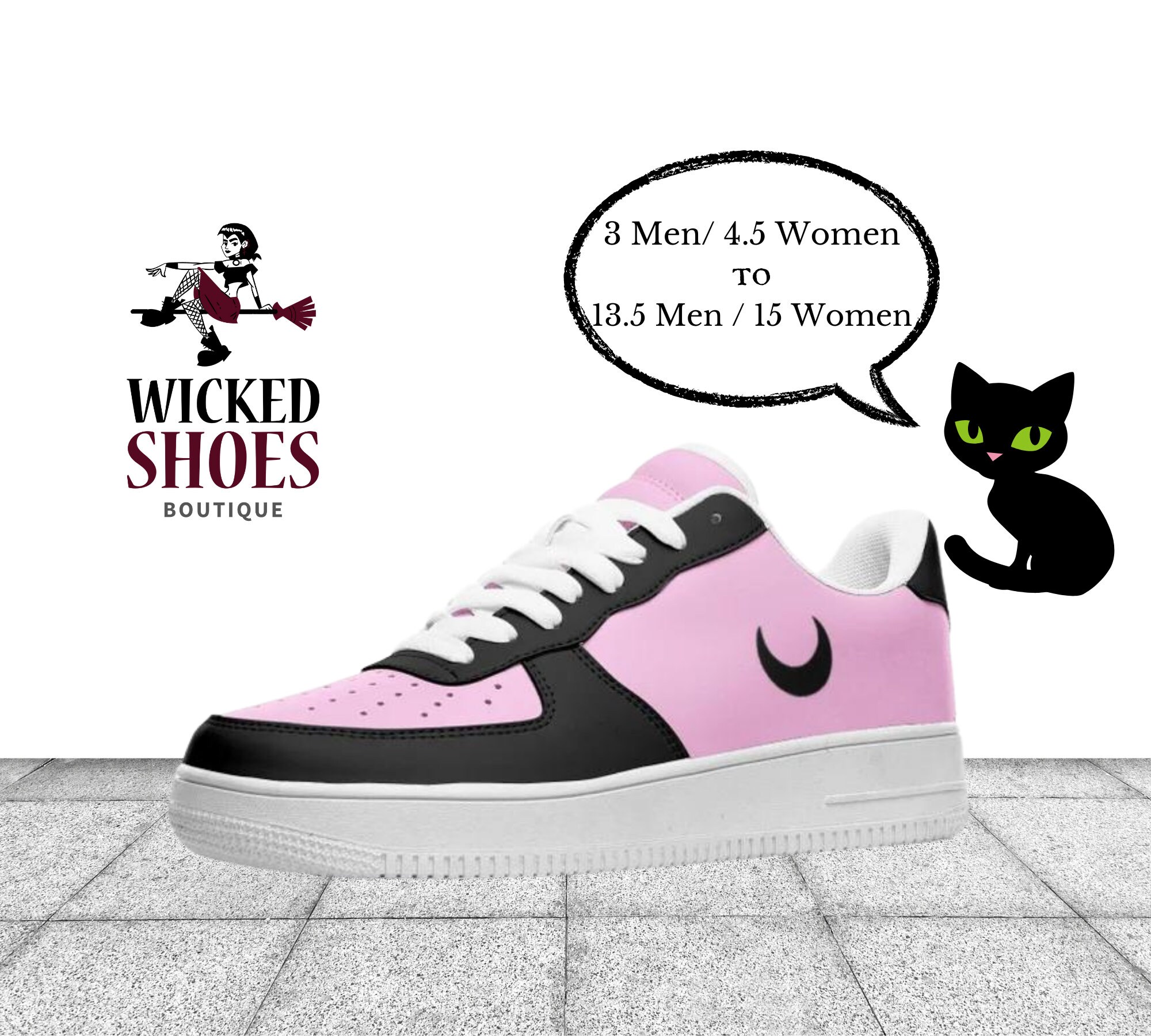 Roze pastel lente sneakers crescent moon alledaagse sneakers - Etsy België