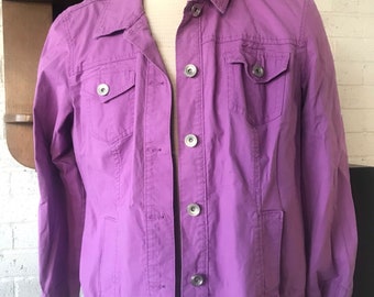 light purple jean jacket