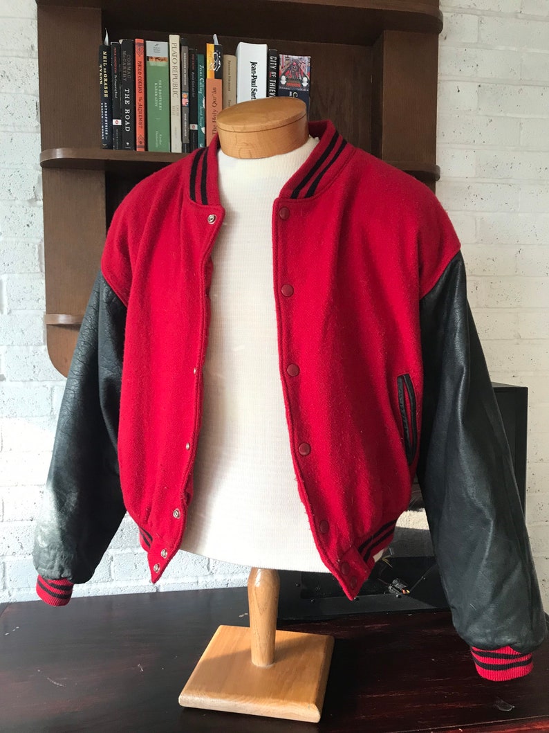 Vintage 90s Gap Black & Red Varsity Jacket Size Mens Medium - Etsy Vintage 90s Gap Black & Red Varsity Jacket Size Mens Medium - Etsy