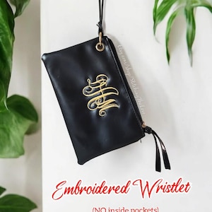 Wristlet Wallet, Embroidered Wristlet,Embroidered Clutch Wristlet,NO POCKETS INSIDE wristlet,Tassle Wristlet Wallet,Embroidered Wallet,Gifts