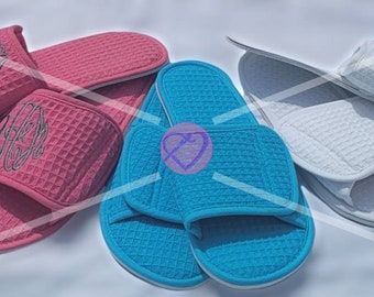 Bridesmaids Slippers,Personalized Spa Slippers,Monogram Slippers,Personalized Bridal Slippers,Mommy 2 be Slippers, Slippers|Unisex Slippers