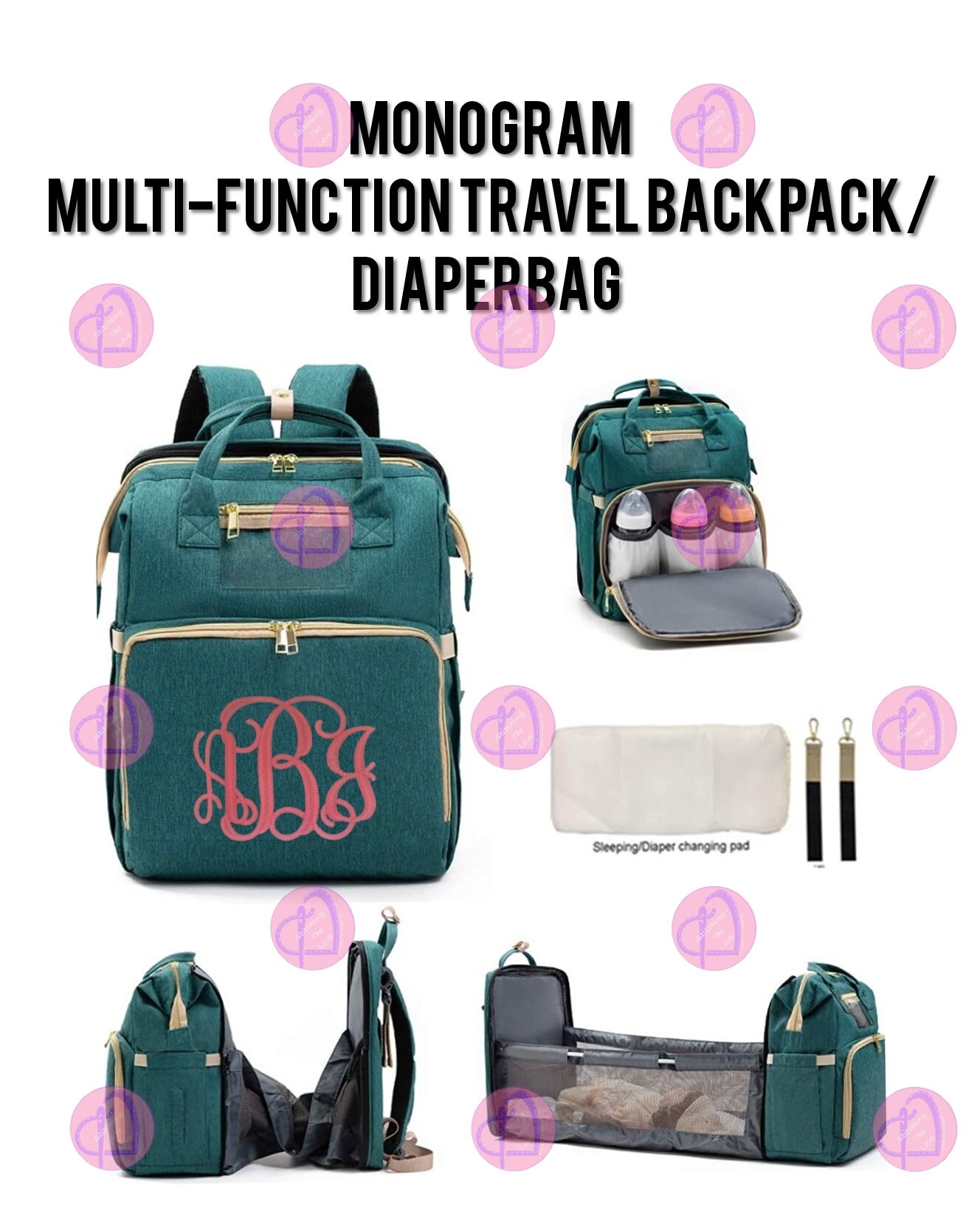 Fashion Travel Mom Baby Diaper Changing Bag Waterproof, 40% OFF