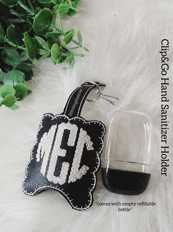 Sanitizer Keychain Holder|Sanitizer Holder for Purse|Personalized Sanitizer Holder|Keychain Sanitizer Holder|Free Ship|Backpack Holder