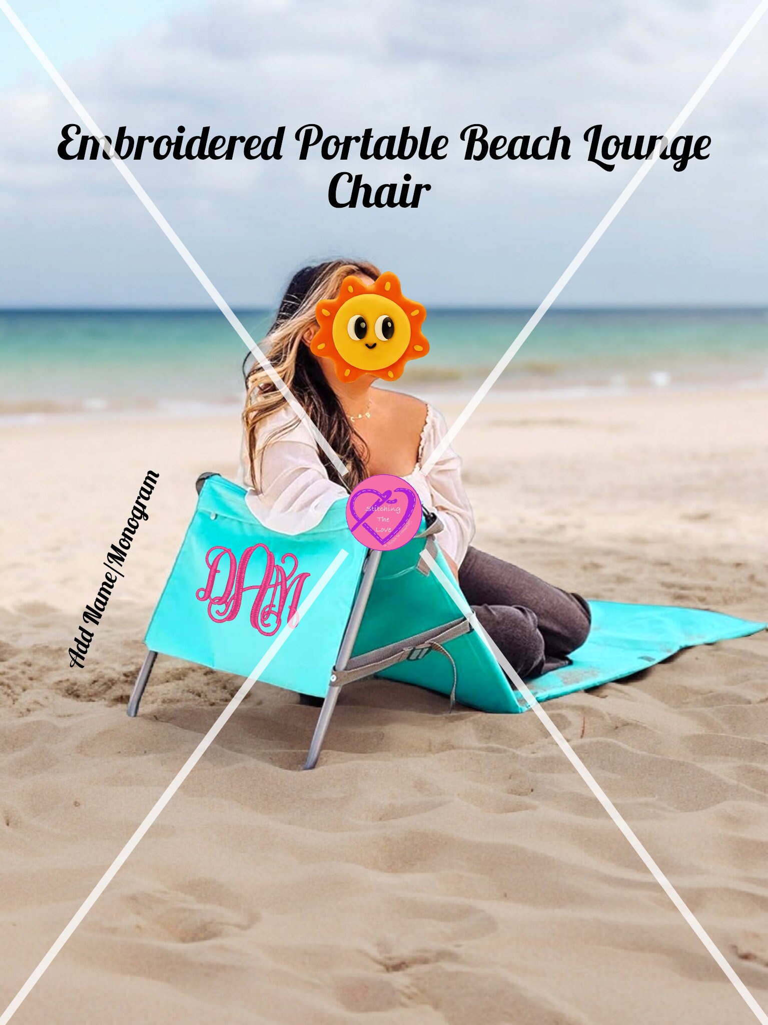 Personalized beach chair for adults sale