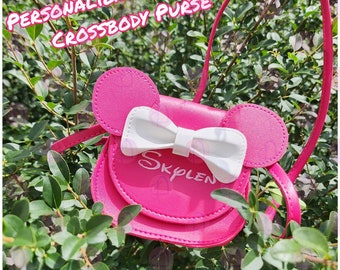 Mouse Ear Toddler Crossbody Purse|Toddler Crossbody Purse|Toddler Small Size Purse|Personalized Toddler Purse|Purse for Toddlers|Name Purse