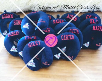 Embroidered Memory Foam Travel Pillow|Personalized Custom Travel Pillow, Neck Pillow, Airplane Pillow, Washable Memory Foam Zippered Pillow