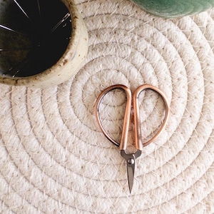 Mini Embroidery Scissors in Copper | Micro Travel Scissors | Tiny Thread Snips