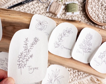 Herb Embroidery Patterns | Stick and Stitch Herb Embroidery Designs