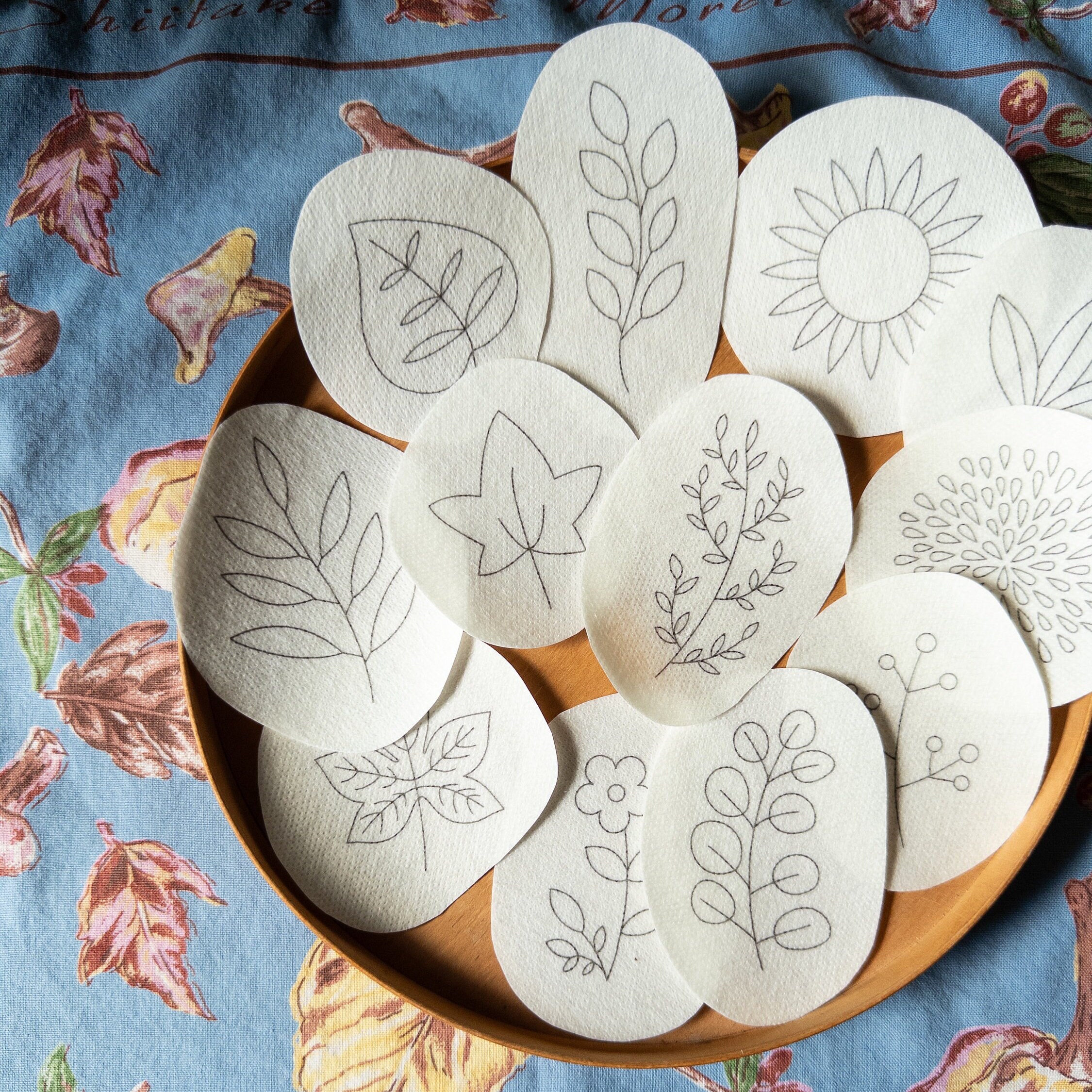 Autumn Botanical Embroidery Designs | Fall Stick and Stitch Hand ...