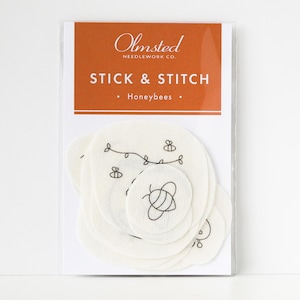 Bee Embroidery Designs | Stick and Stitch Embroidery Patterns | Peel and Stick Hand Embroidery | Stick and Stitch Bee