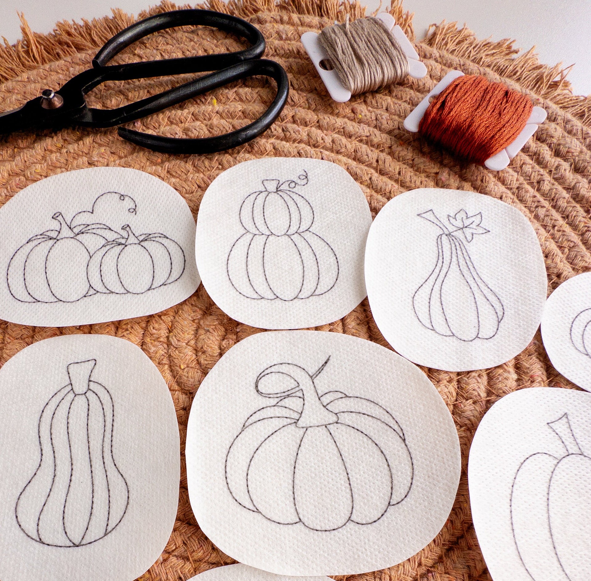 Pumpkin Stick and Stitch Embroidery Patterns | Halloween Pumpkin ...
