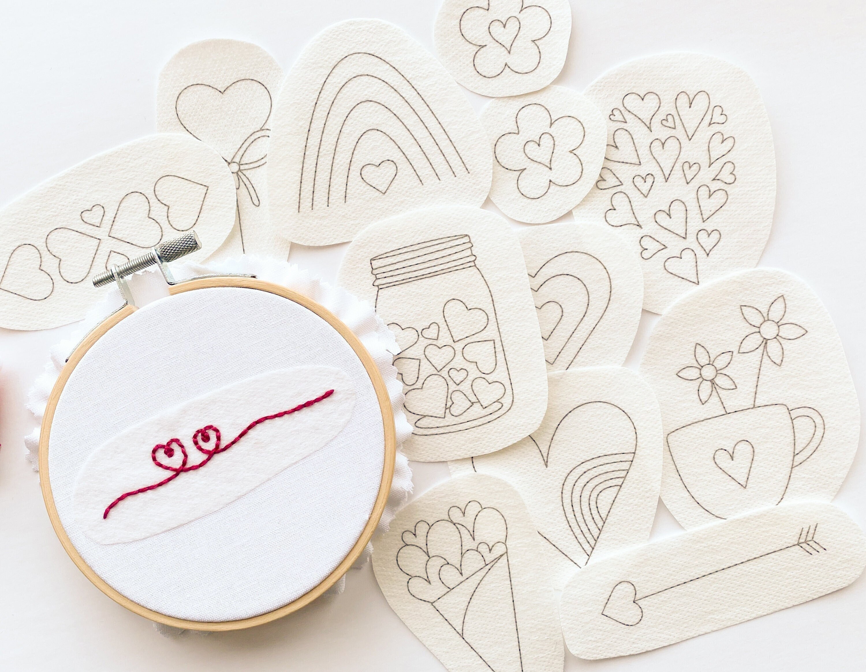 Mini Hearts Embroidery Design, Heart Embroidery Design, Valentines Day  Embroidery Design, Cute Embroidery Designs for Valentines Day -  Israel