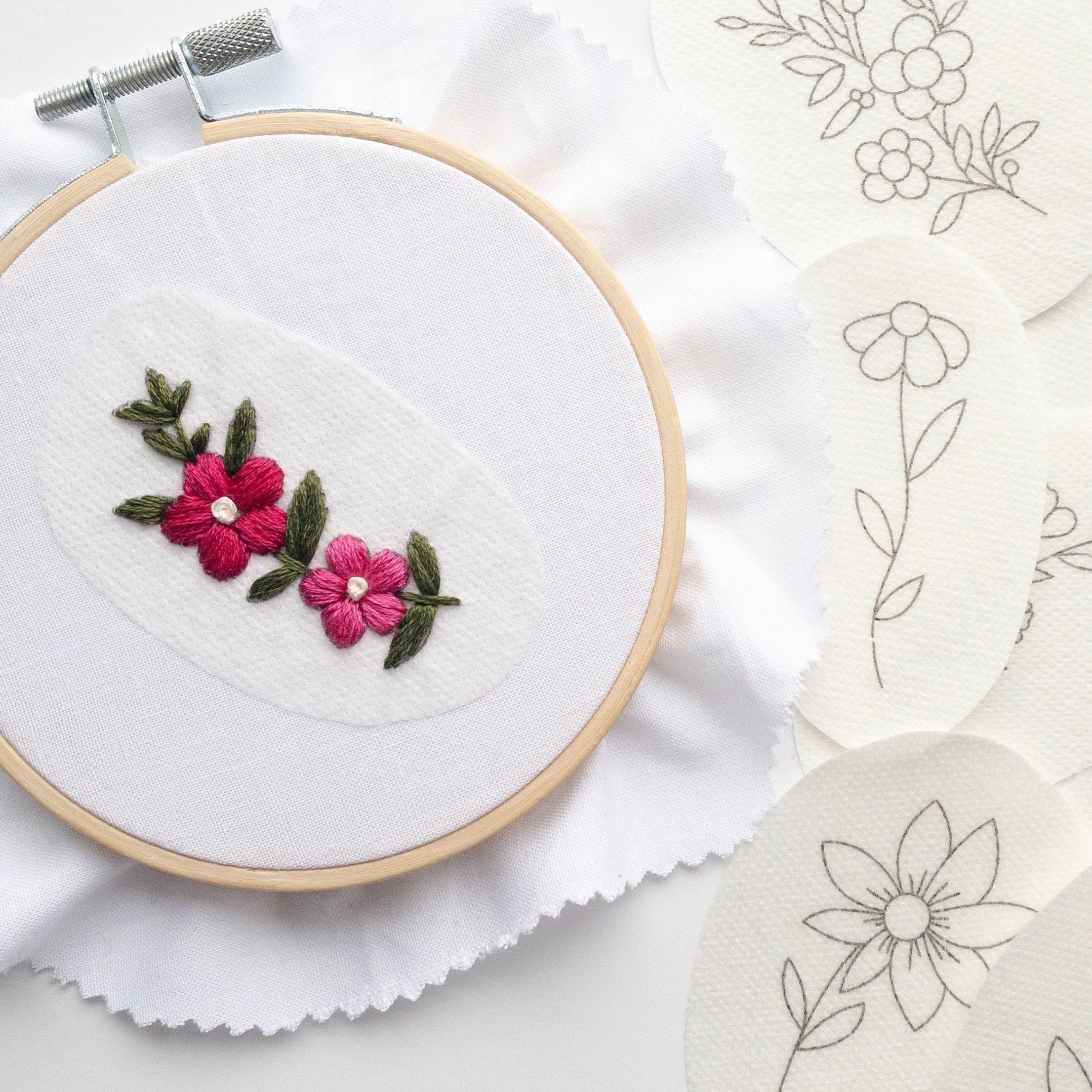 Wildflower Embroidery Patterns Stick and Stitch Embroidery picture photo
