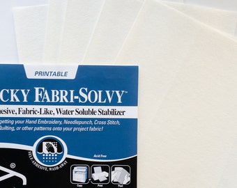 DEMO: Sulky Paper Solvy (Dissolvable Embroidery Transfer) 