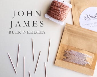 Bulk Embroidery Needles | Size 5 Embroidery Needles by John James | Size 24 Chenille Needles | Large Quantity Needles