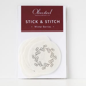 Winter Berry Stick and Stitch Embroidery Patterns