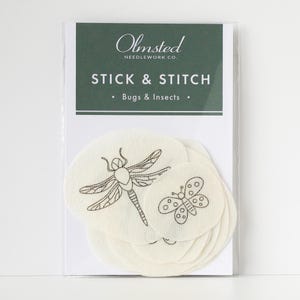 Insect Stick and Stitch Embroidery Designs | Stick and Stitch Bug Embroidery | Peel and Stick Patterns