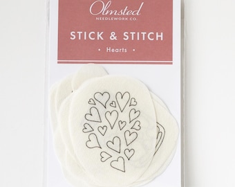Heart Embroidery Stick and Stitch Patterns for Valentine's Day Crafts