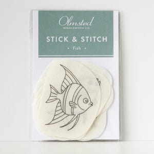 Fish Embroidery Stick and Stitch Patterns | Water Dissolving Stabilizer