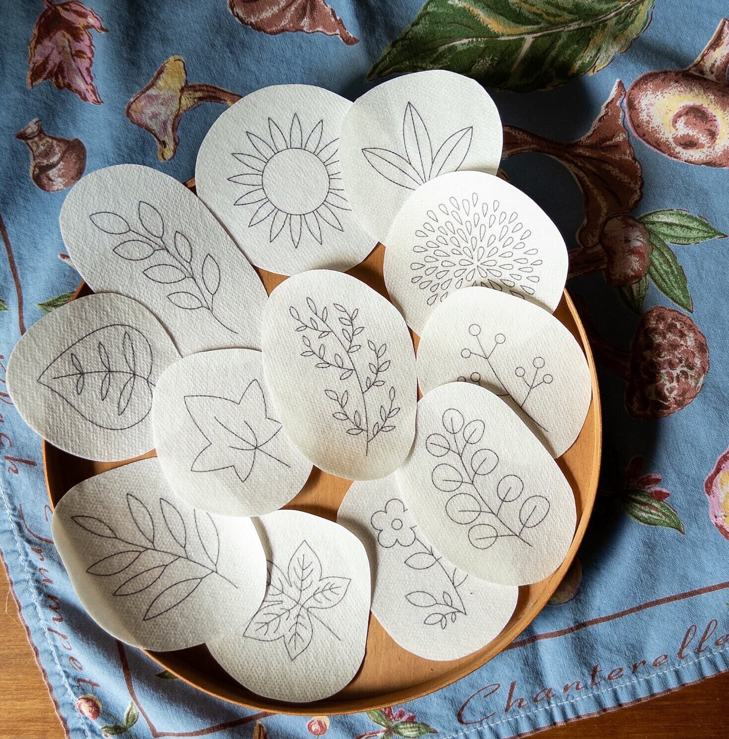 Autumn Botanical Embroidery Designs | Fall Stick and Stitch Hand ...