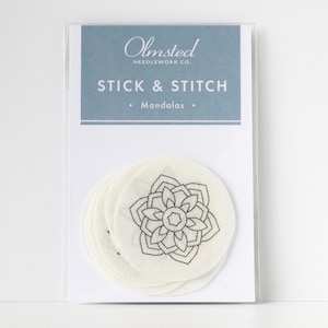 Mandala Embroidery Patterns | Stick and Stitch Embroidery Designs | Modern Embroidery Mandala | Peel and Stick Pattern