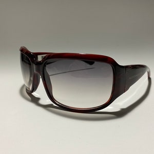 Alessandro dell’Acqua Fiona AD15093 vintage 2000s oversized squared wrap Red sunglasses men women NOS