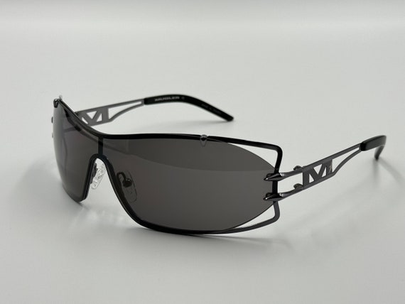 Thierry Mugler TM10063 Vintage Shield Sunglasses, Unique 
