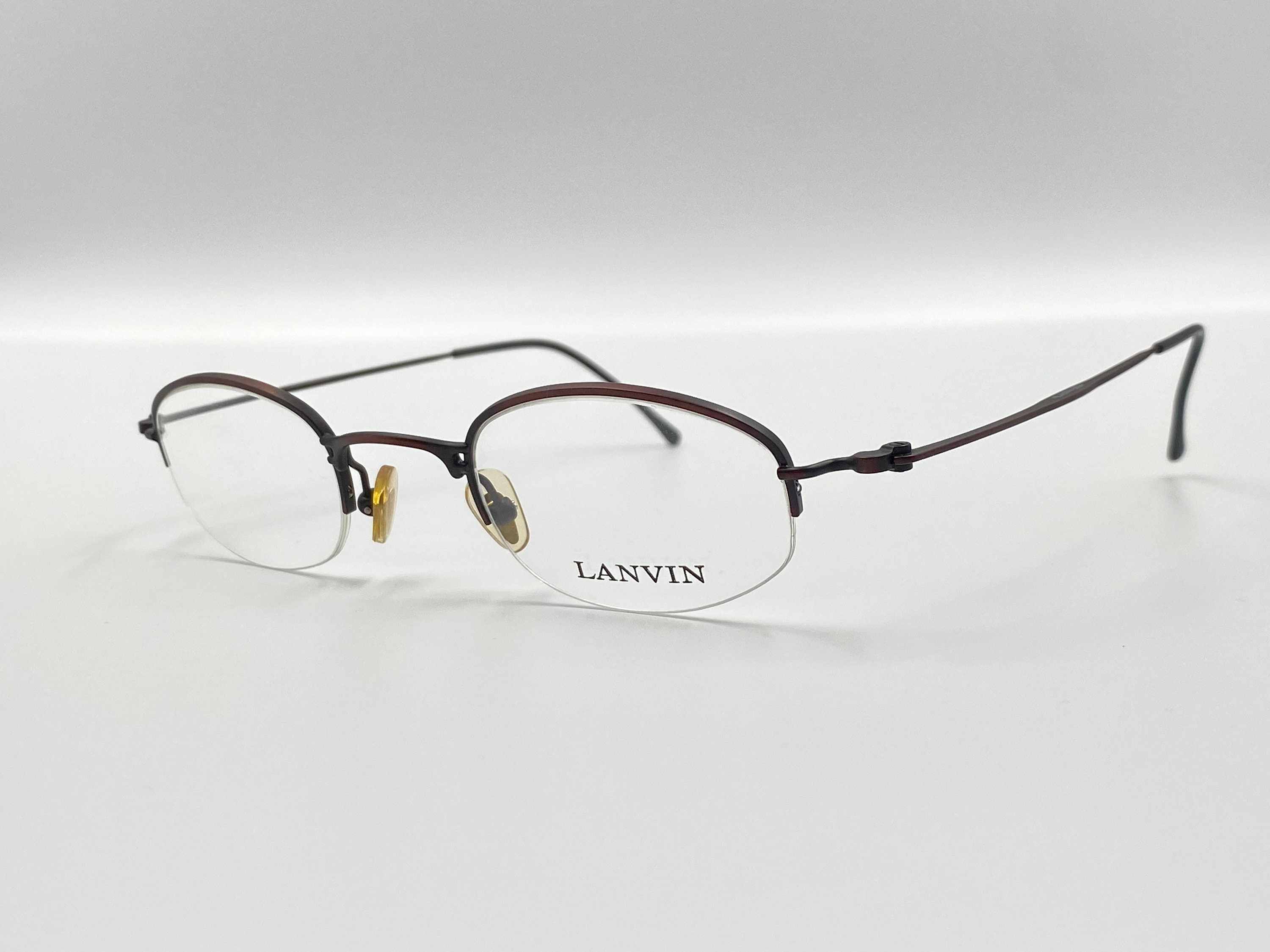 LANVIN 1244 Vintage Oval Half Rim Eyeglasses, Unique Bronze  display picture 2