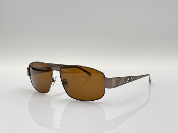 Sama Python Vintage Titanium Sunglasses – Real Sn… - image 1