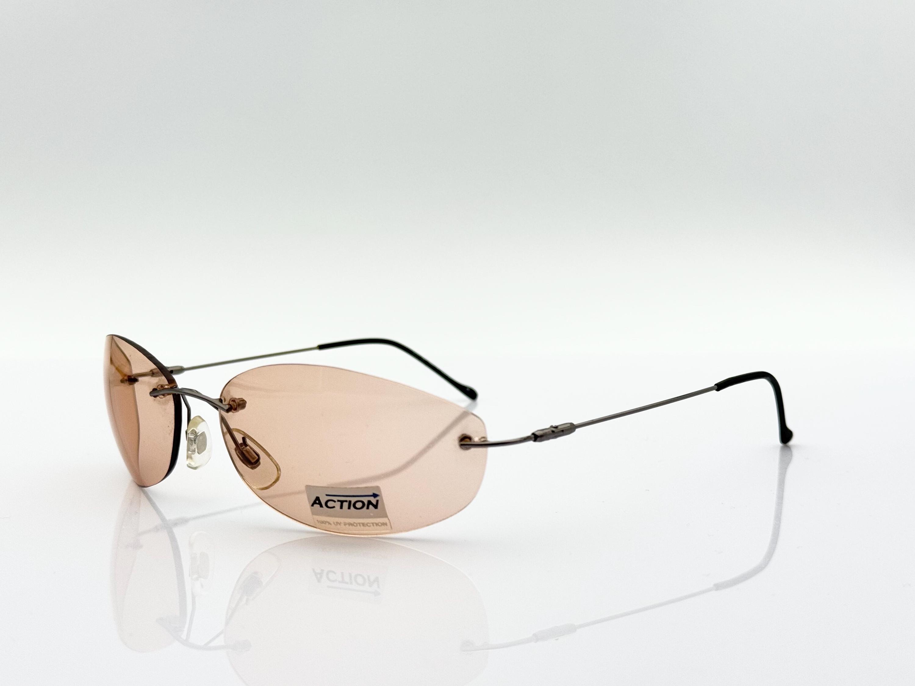 Vintage Chanel Gold Frame Sunglasses Oval Small 08643 50927