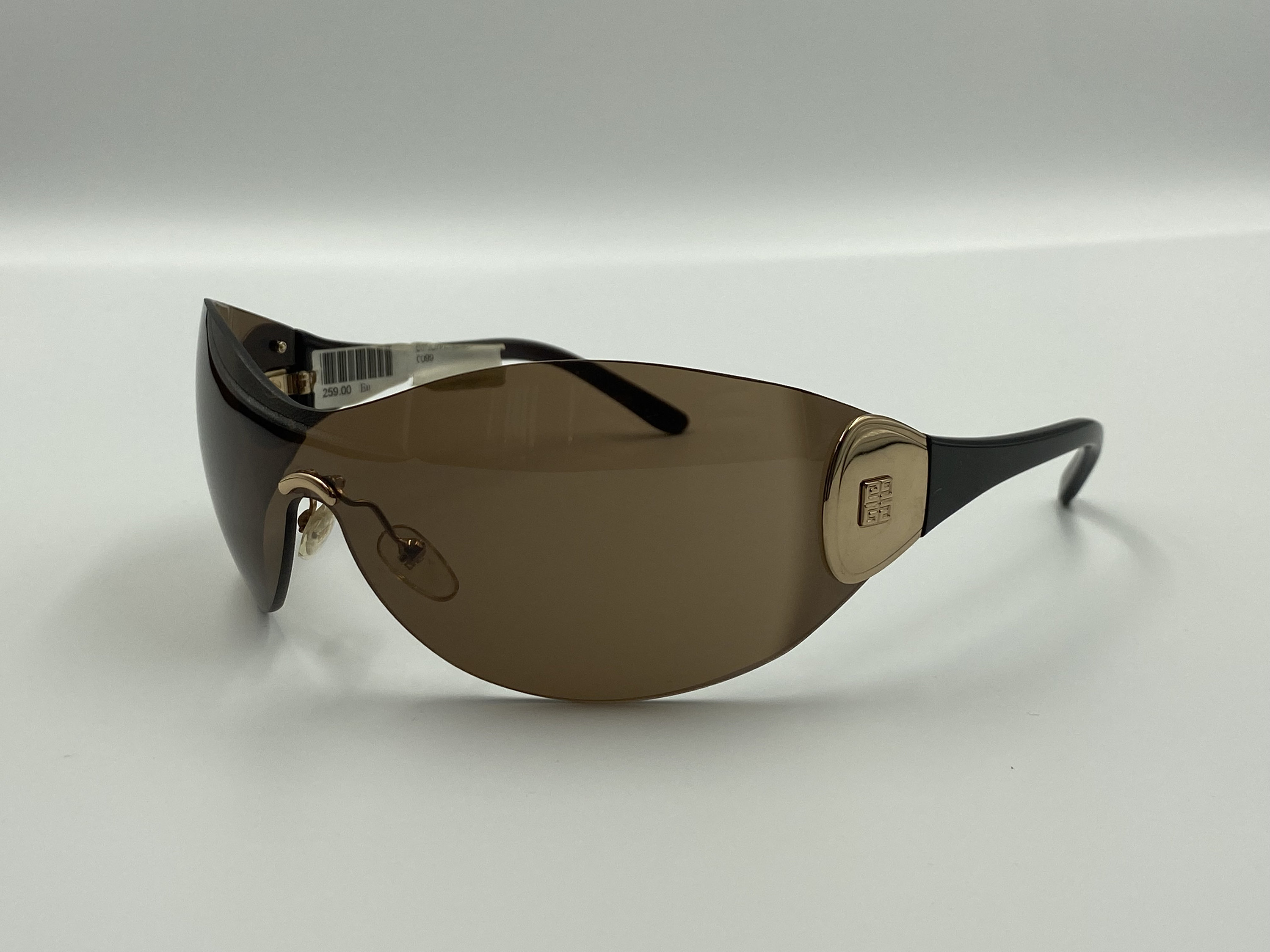 Givenchy Vintage Designer Shield Sunglasses Unique Oversized
