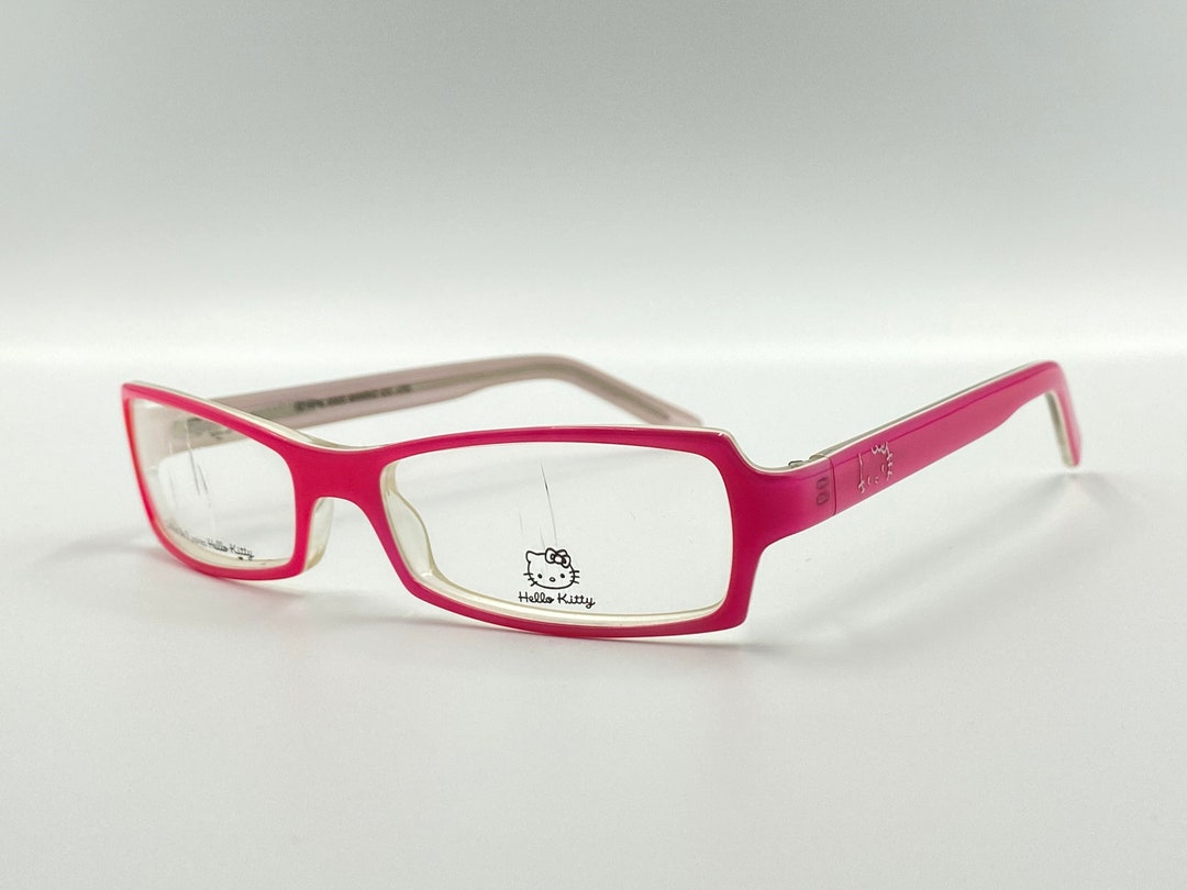 Hello Kitty HKA05 2000s Vintage Tiny Slim Rectangle Eyeglasses