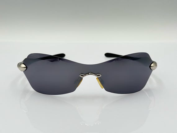 Oakley Dartboard Vintage 2000s Shield Wrap Black Sunglasses, Rare