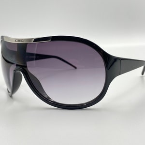 ICEBERG IC54304 vintage shield oversized sunglasses unique, men & women Made in Italy NOS