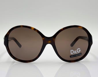 Vintage 2000s Y2K Genuine Unisex Black Tinted D&G Sunglasses