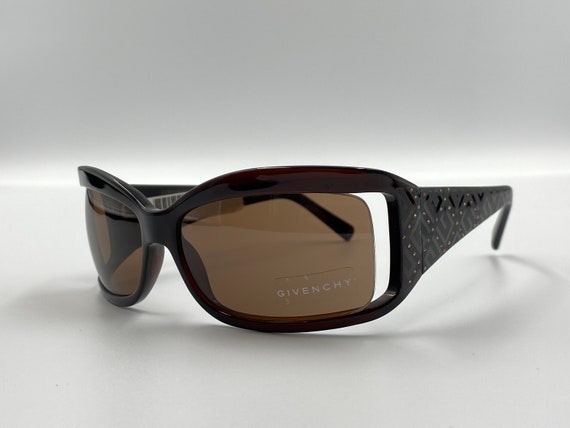 GIVENCHY SGV598s vintage rectangle sunglasses bro… - image 1