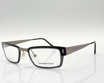 Ermenegildo Zegna eyeglasses, men’s formal unique rectangle glasses frame, new old stock