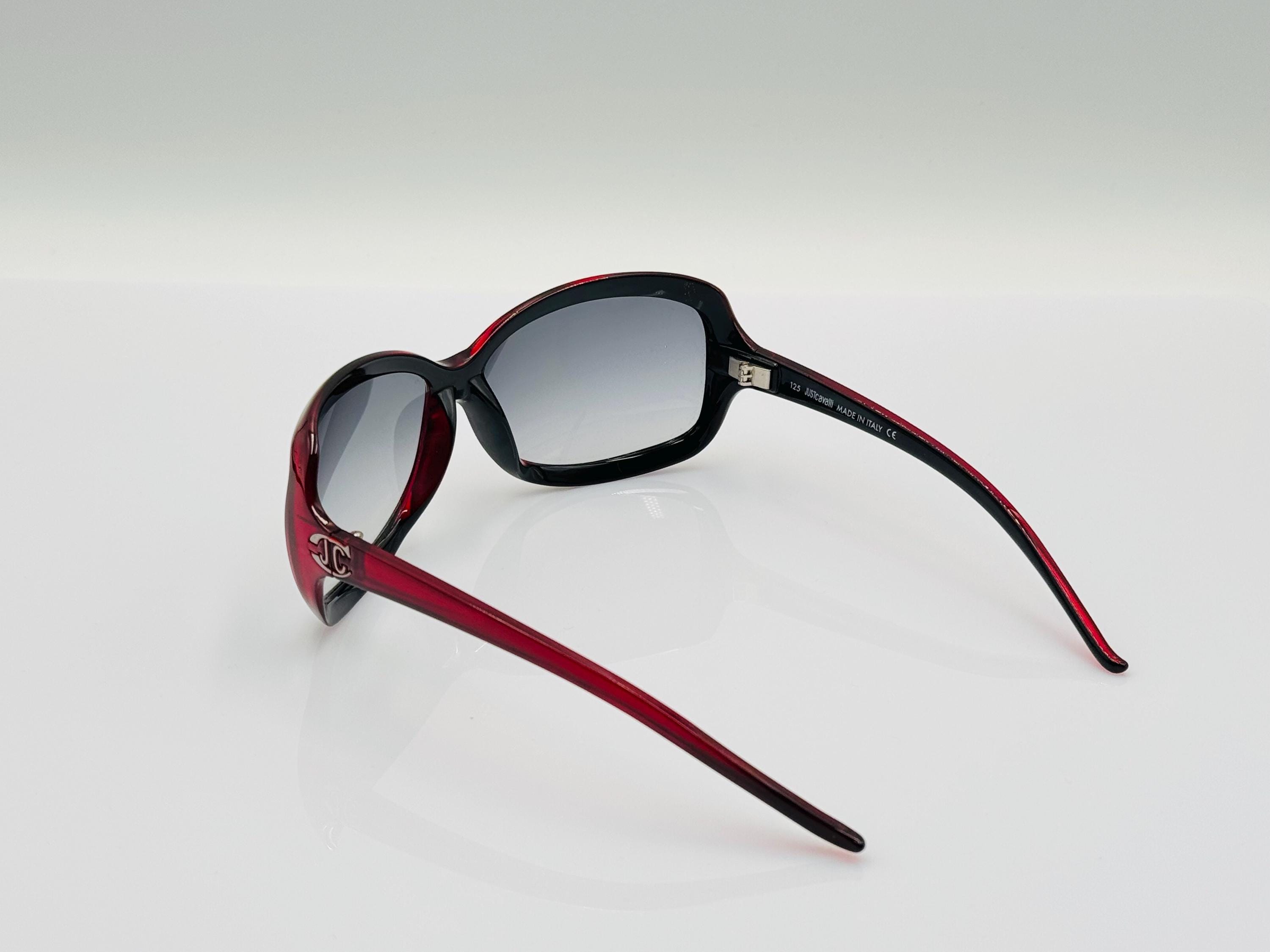 Just Cavalli Y2K Wrap Around Oversized Red Sunglasses JC076S Just Cavalli Plastic Frame Sunglasses for Women for sale | eBay main image 3