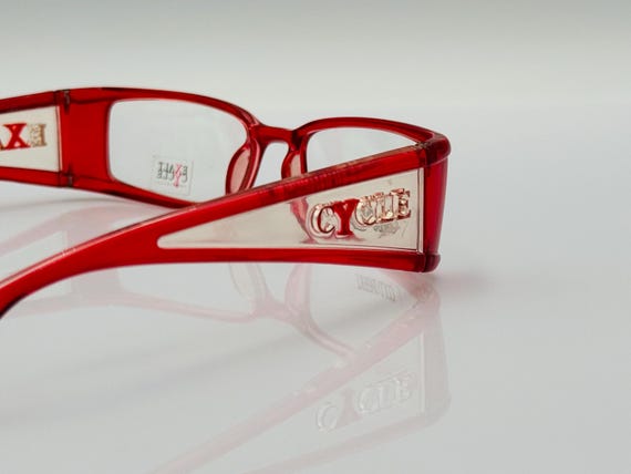 Exalt Cycle Red Rectangular Eyeglasses, Bold Y2K … - image 6