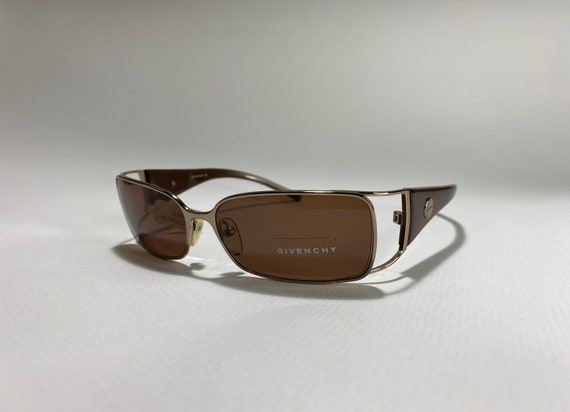 Givenchy SGV087 vintage rectangle sunglasses, bro… - image 2