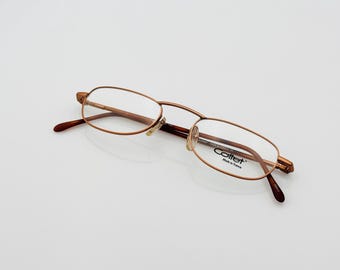 Cottet 4310 vintage eyeglasses, bronze slim rectangular frame, new old stock, made in France