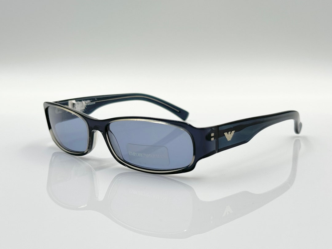 Emporio Armani EA9044/S Vintage Sunglasses, Grey and Blue Slim Rectangle Frame, New Old Stock - Etsy Emporio Armani EA9044/S Vintage Sunglasses, Grey and Blue Slim Rectangle Frame, New Old Stock - Etsy
