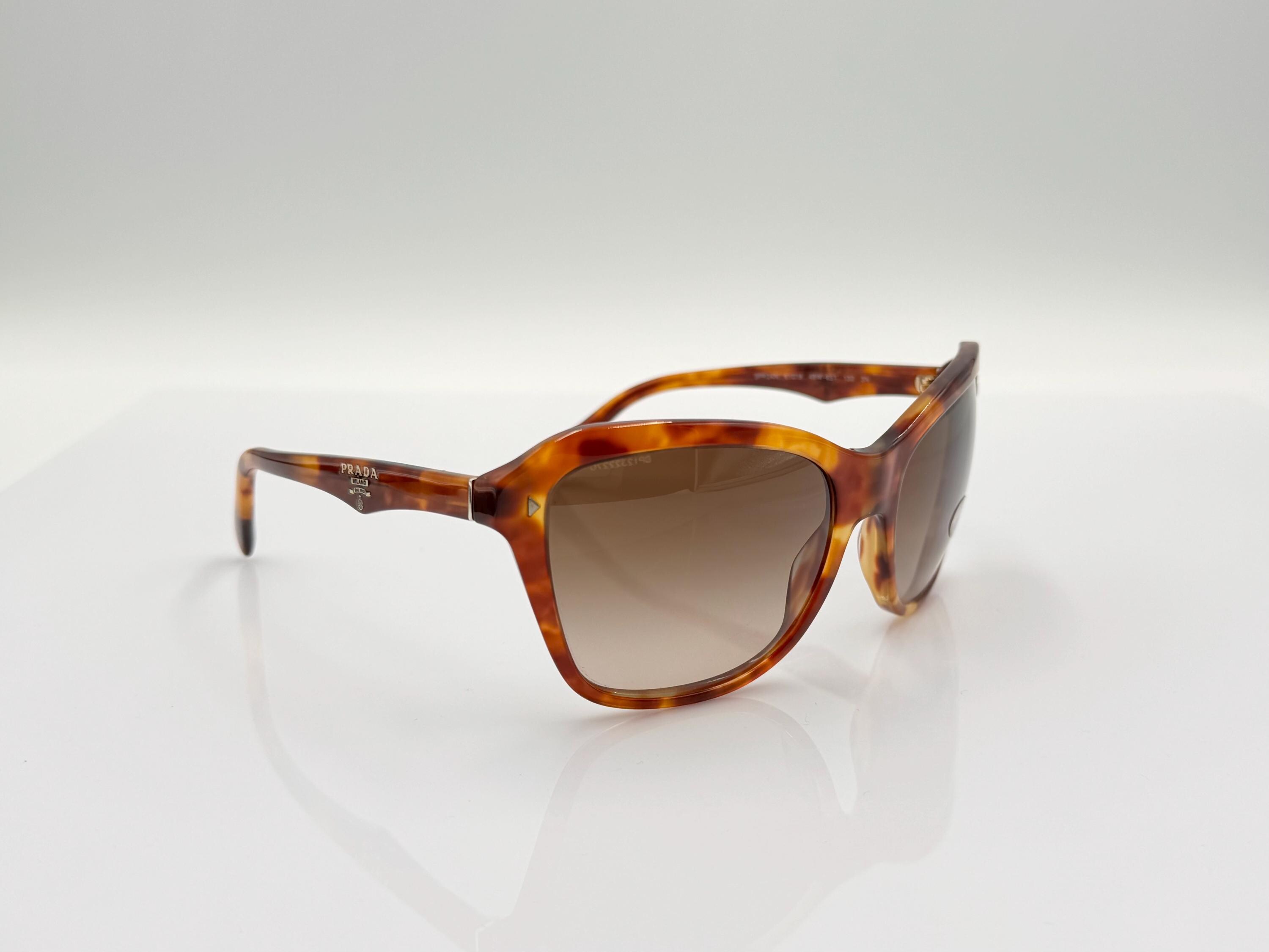 Prada Vintage Rectangle Sunglasses, Brown Tortoise, 2000s 