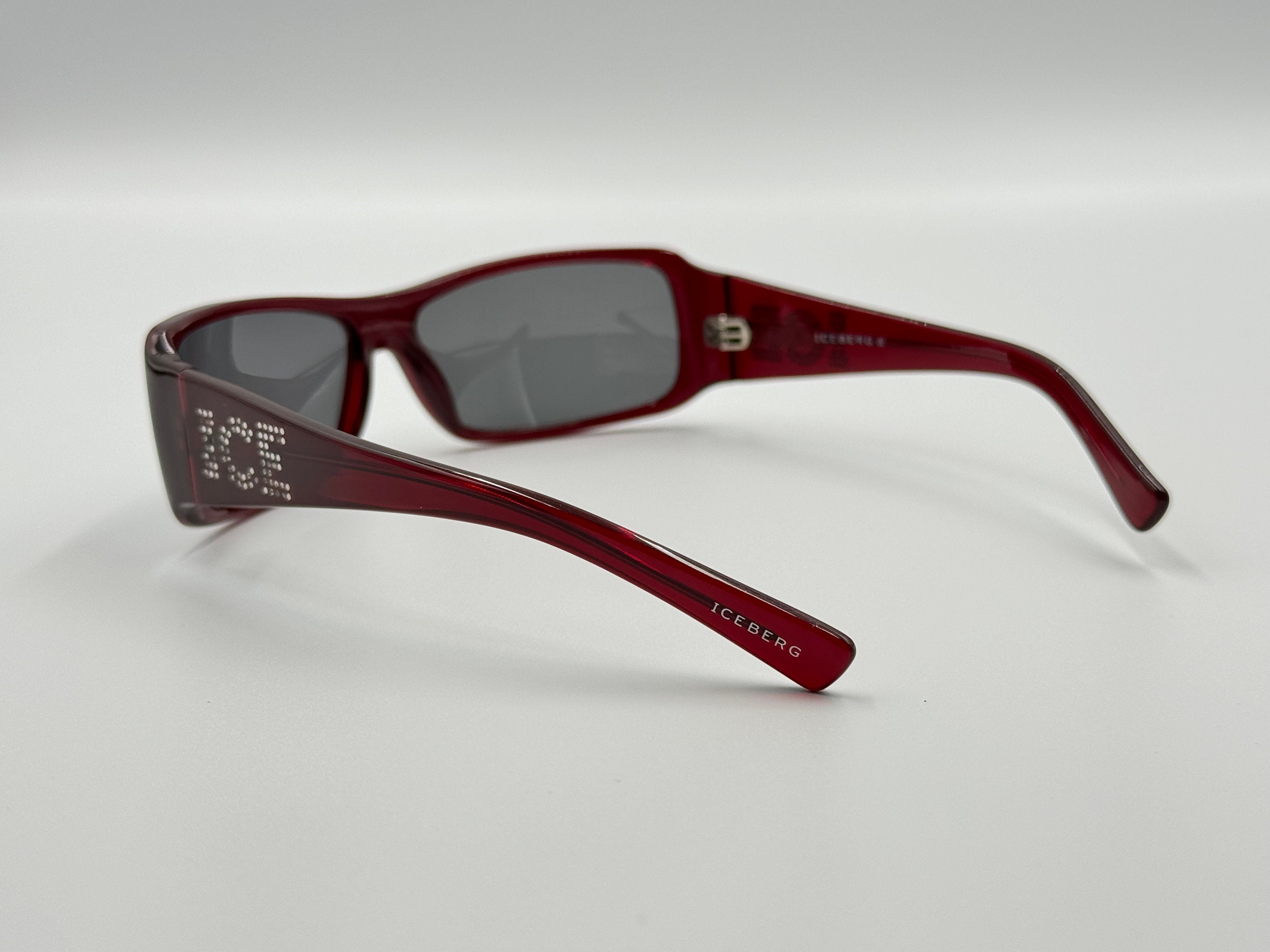 Iceberg Chic Red Sunglasses ICEBERG IG85592 Vintage Rectangle Sunglasses, Red Unique  main image 2