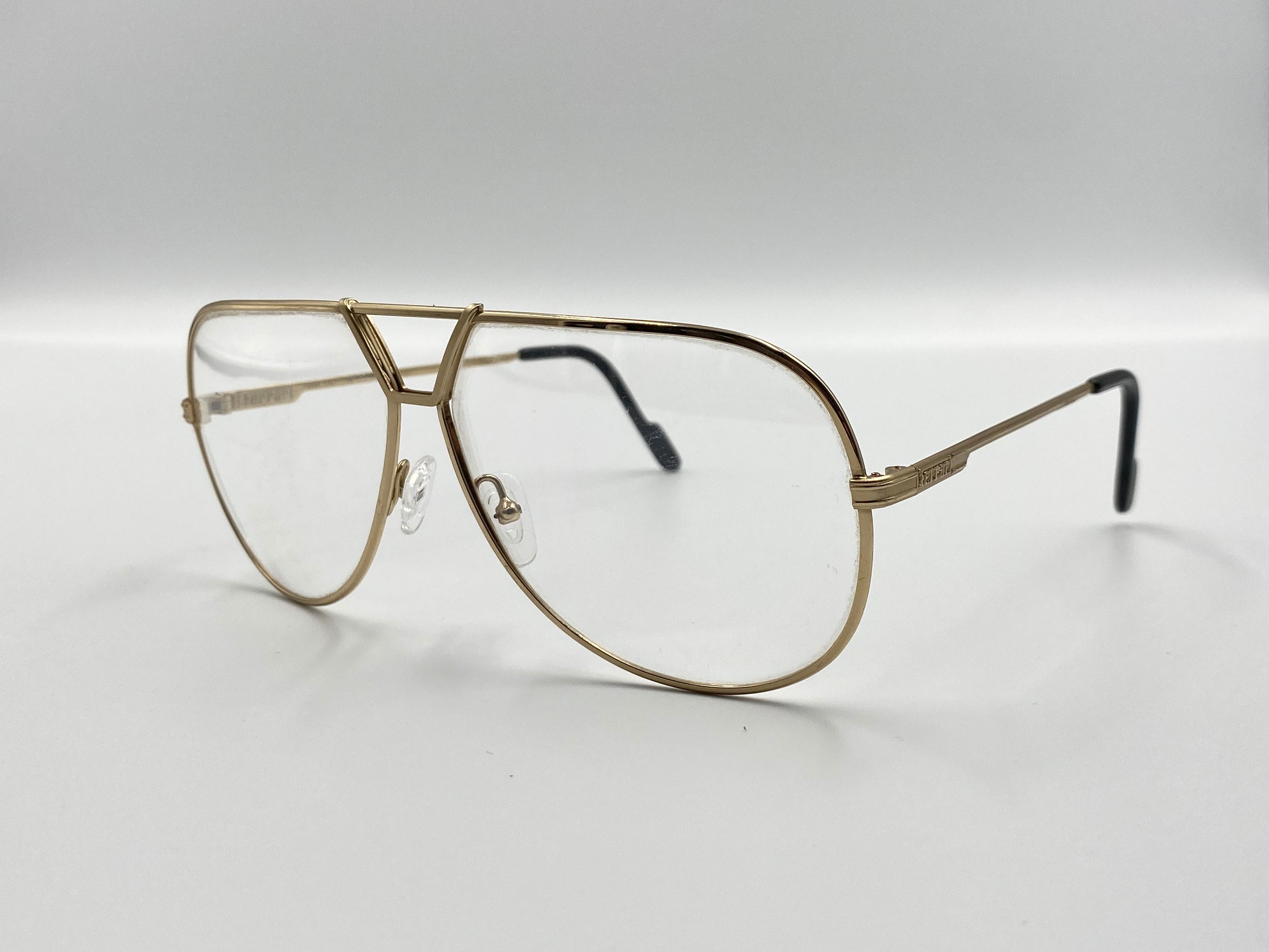 FERRARI F28 Vintage Aviator Eyeglasses, Very Rare 90s Gold Glasses