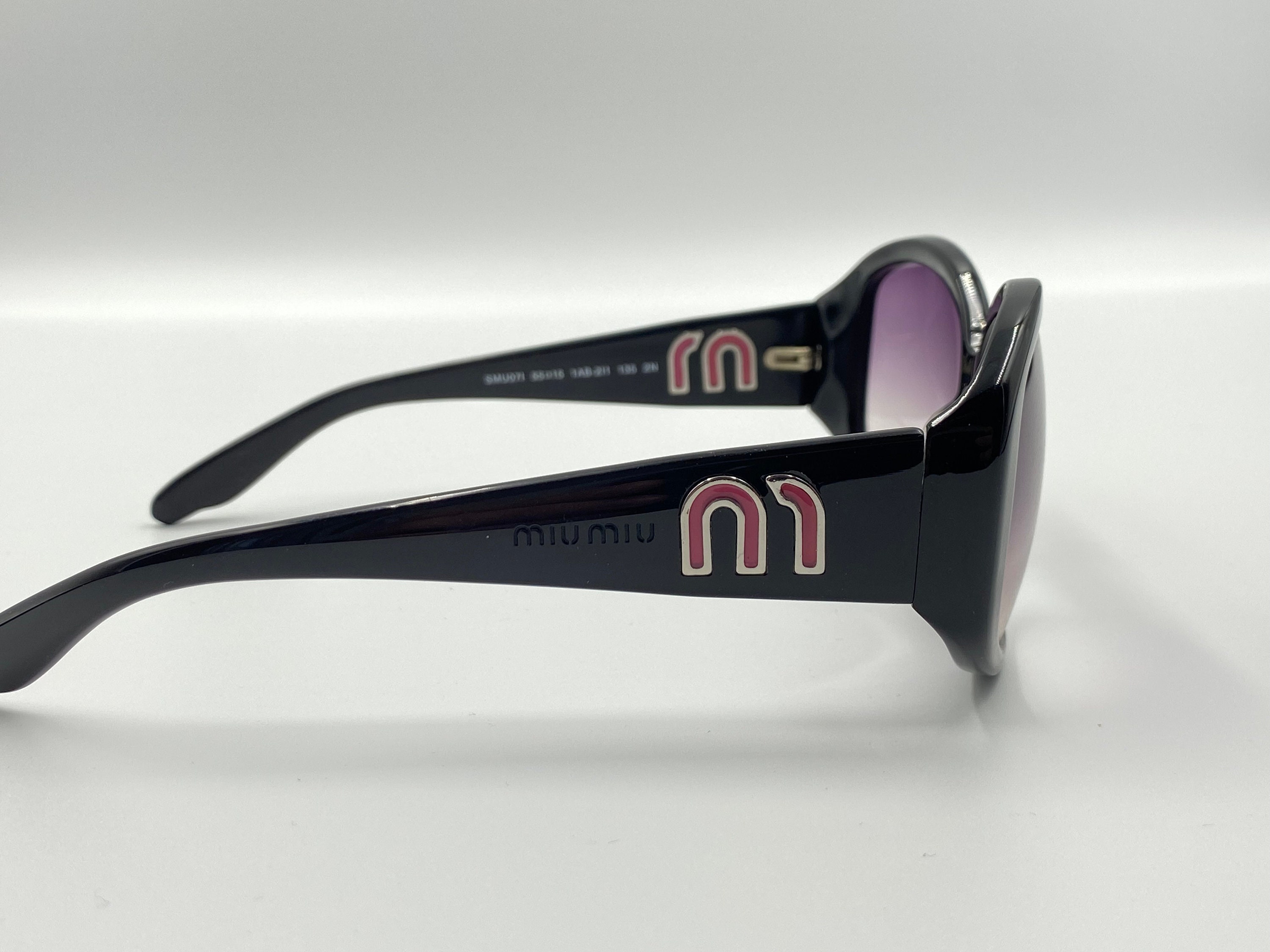 Miu Miu Vintage Women Black Squared Sunglasses SMU07I New Miu Miu Vintage Women Black Squared Sunglasses SMU07I New
