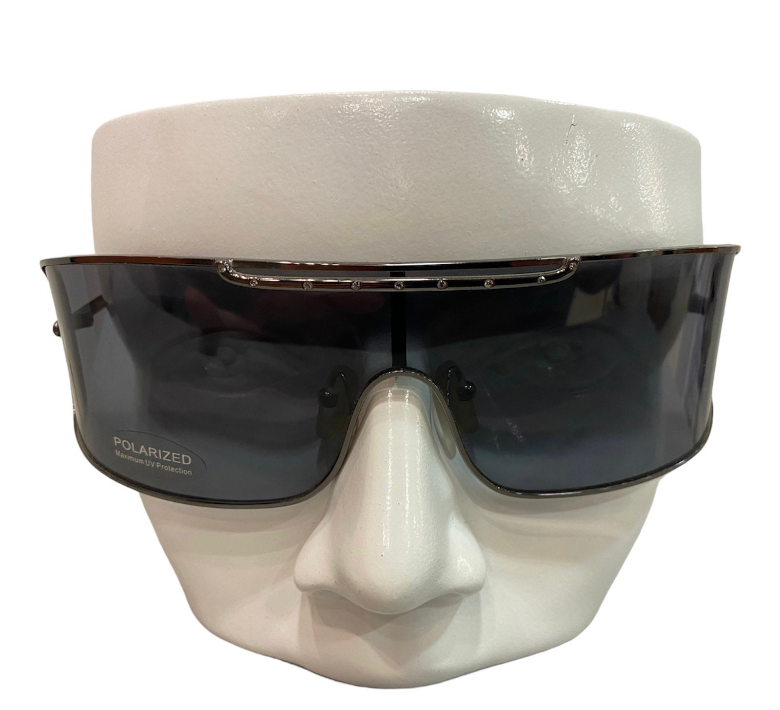 BLUMARINE BM95681 Vintage Shield Sunglasses, Unique Women