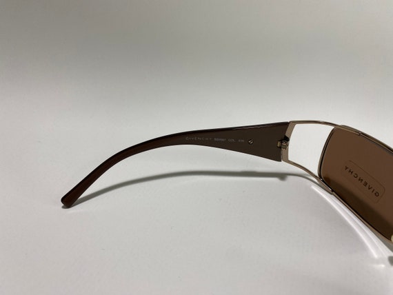 Givenchy SGV087 vintage rectangle sunglasses, bro… - image 7