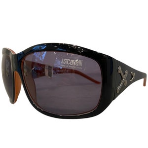 Just Cavalli JC140S vintage designer rectangle sunglasses wrap men women NOS made in Italy